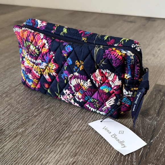 Vera Bradley Handbags - Vera Bradley Medium Cosmetic Bag - “Midnight Flowers” design